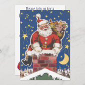  kerstman, avond voor Kerstmis Kaart (Voorkant / Achterkant)