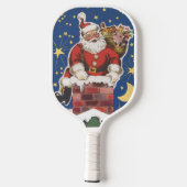  kerstman, avond voor Kerstmis Pickleball Paddle (Achterkant)