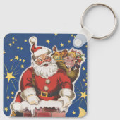  kerstman, avond voor Kerstmis Sleutelhanger (Achterkant)