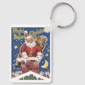  kerstman, avond voor Kerstmis Sleutelhanger (Achterkant)