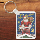  kerstman, avond voor Kerstmis Sleutelhanger (Voorkant)