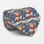  kerstman, avond voor Kerstmis Stropdas (Opgerold)