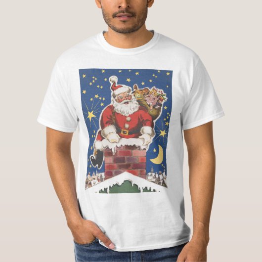 kerstman, avond voor Kerstmis T-shirt (Voorkant)