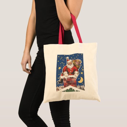  kerstman, avond voor Kerstmis Tote Bag (Voorkant (product))