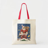  kerstman, avond voor Kerstmis Tote Bag (Voorkant)