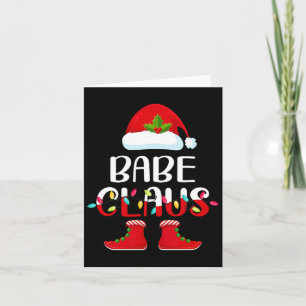Kerstman Babe Claus Elf Overeenkomstige Familie Gr Kaart