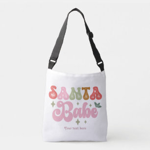 Kerstman Babe Retro Kerst Persoonlijk Crossbody Tas