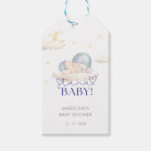 Kerstman Baby Boy Shower Cadeaulabel (Voorkant)