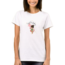 Kerstman Baby Lief Kawaii Dames Kerst T-Shirt