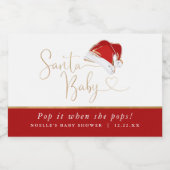 Kerstman Baby Pop het Wanneer Ze Poppen Mini Sparkling Wijnetiket (Enkel label)