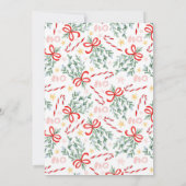 Kerstman Baby shower Meisje Rood Roze Schattige Kaart (Achterkant)