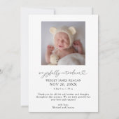 Kerstman Baby sterren geboorte aankondiging (Achterkant)