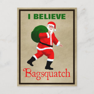 Kerstman - Bagsquatch Feestdagenkaart