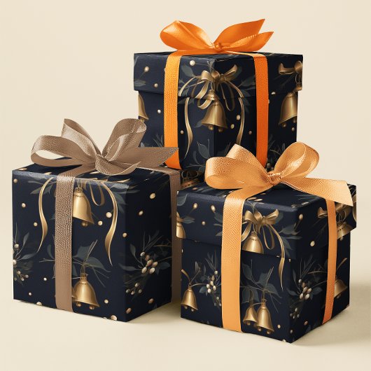 kerstman bel kerstcadeauverpakking cadeaupapier