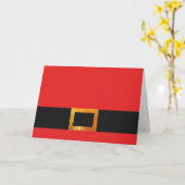 Kerstman Belt Kerst Kaart (Gele Bloem)