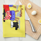 Kerstman Beste Kerst Ooit Grappige Cartoon Theedoek (Quarter Fold)