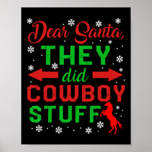 Kerstman, beste kerstman, cowboy Stuff Horseba Poster