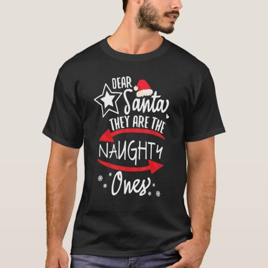 Kerstman, beste kerstman... het zijn de naughty's t-shirt (Voorkant)