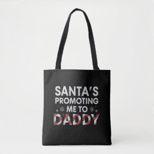 Kerstman bevordert me tot Kerstman Nieuwe Papa  Draagtas