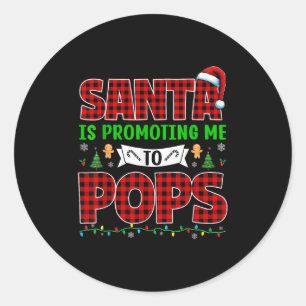 Kerstman Bevordert Me Tot Pops Xmas Zwangerschap V Ronde Sticker