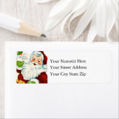  kerstman bezorgt kerstwensen etiket (Insitu)