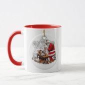 Kerstman bidt met Baby Mok (Links)
