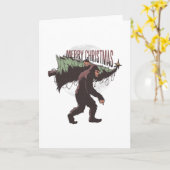 Kerstman bigfoot kaart (Gele Bloem)