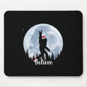 Kerstman Bigfoot Kerst Rock Roll Sasquatch Geloof Muismat
