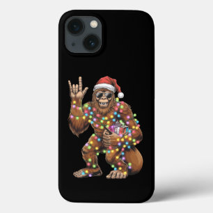 Kerstman Bigfoot Kerstverlichting Rock Grappig  iPhone 13 Hoesje