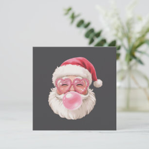 Kerstman Blaast Bubbel Kerstmis Grappige Kerstmis Kaart