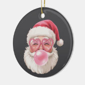 Kerstman Blowing Bubble Kerstmis Grappige Kerstmis Keramisch Ornament (Links)