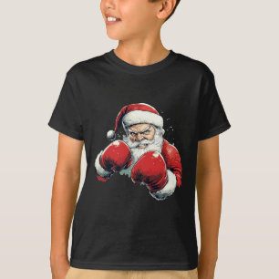 Kerstman Boksen - Kerstman met Bokshandschoen T-shirt
