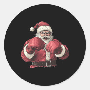 Kerstman Boksen Kerstmis - Winter Holiday-thema Ronde Sticker