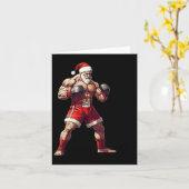 Kerstman Boksen - Thais Boksen en Boksen Kaart (Gele Bloem)