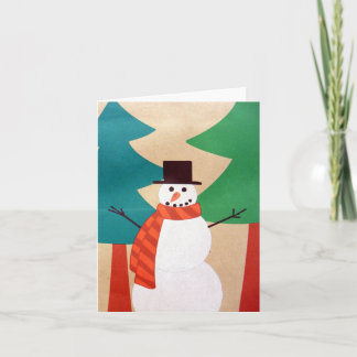 Kerstman & Bomen Feestdagen Kaart