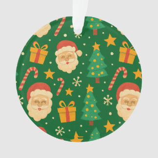 Kerstman, Bomen & Kerstpatroon Ornament