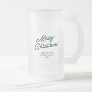 Kerstman “Bottoms Up” Grappig Kerstfeest Cadeau Matglas Bierpul