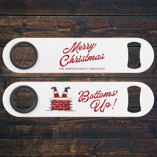 Kerstman Bottoms Up Grappige Kerstvakantie Feestje Speed Flessenopener