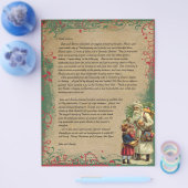  kerstman brief foto op de rug flyer (Enkel)