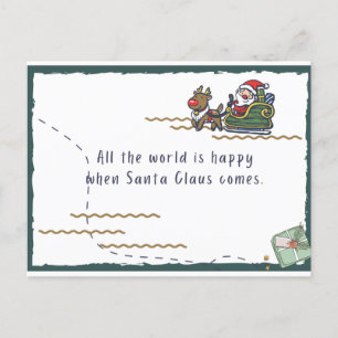 kerstman briefkaart