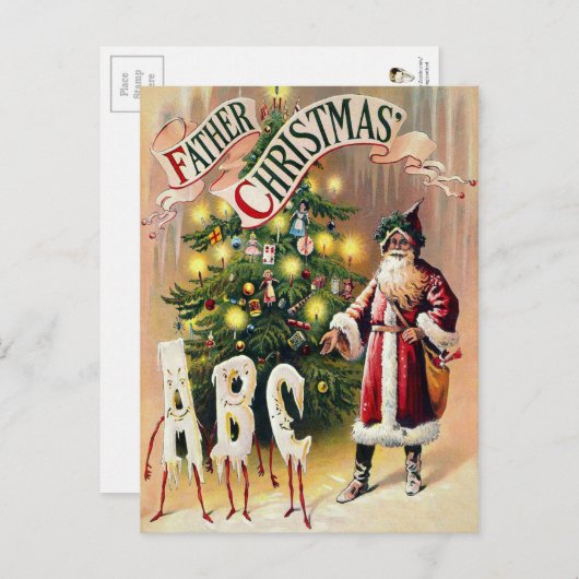  kerstman briefkaart (Voorkant / Achterkant)