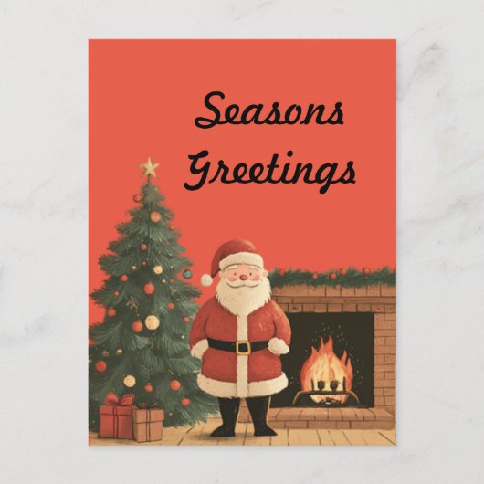 kerstman briefkaart (Voorkant)