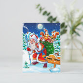 kerstman briefkaart (Staand voorkant)