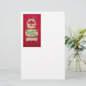 kerstman briefpapier (Staand voorkant)