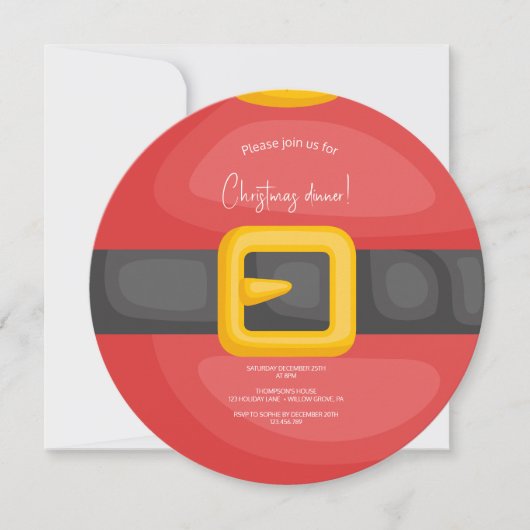 Kerstman buik kerst kaart (Voorkant)