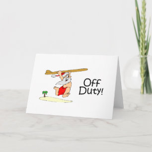 Kerstman buiten dienst (het Surfen) Feestdagen Kaart