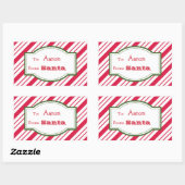 Kerstman Cadeau Label Stickers (Vel)