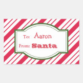 Kerstman Cadeau Label Stickers (Voorkant)