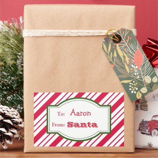 Kerstman Cadeau Label Stickers (Feestdagen)
