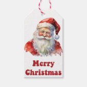 Kerstman cadeau label voor kerst cadeaulabel (Voorkant)